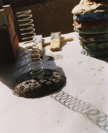 I photographed environmental artist duo Lucy and Jorge Orta in their studio in Boissy-le-Chatel for *Law Magazine*. This is a sculpture by their son. *{Photo assistant: Alassan Diawara}* - © Maciek Pożoga