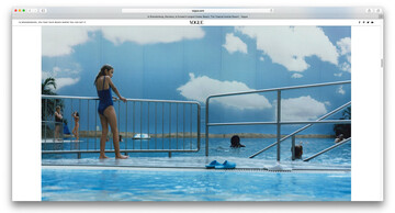 I spent a couple of days living in *Tropical Island Resort*, a former Zeppelin hangar transformed into a tropical resort in Brandenburg, Germany, for *Vogue Magazine*. Our hotel was also located inside the temperature-controlled dome, keeping me accustomed to the warm, moist climate under the artificial sky. I went outside only once, for an after-dinner cigarette, when it was very quiet and the air was cool ; it was only then that I noticed something that I had missed during my stay: the wind. *{Photo assistant : François Briens}* - © Maciek Pożoga